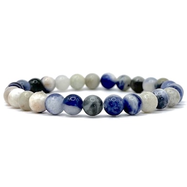 6mm Sodalite Beaded Bracelet